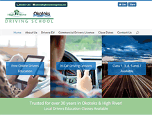 Tablet Screenshot of highriverdrivingschool.net